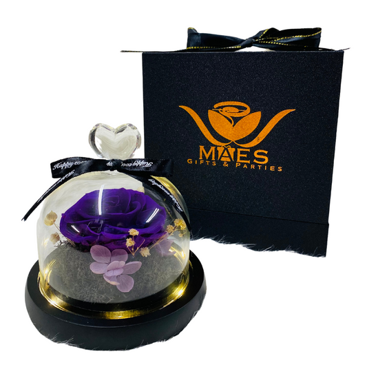 Single Preserved Rose - Small | Dark Purple